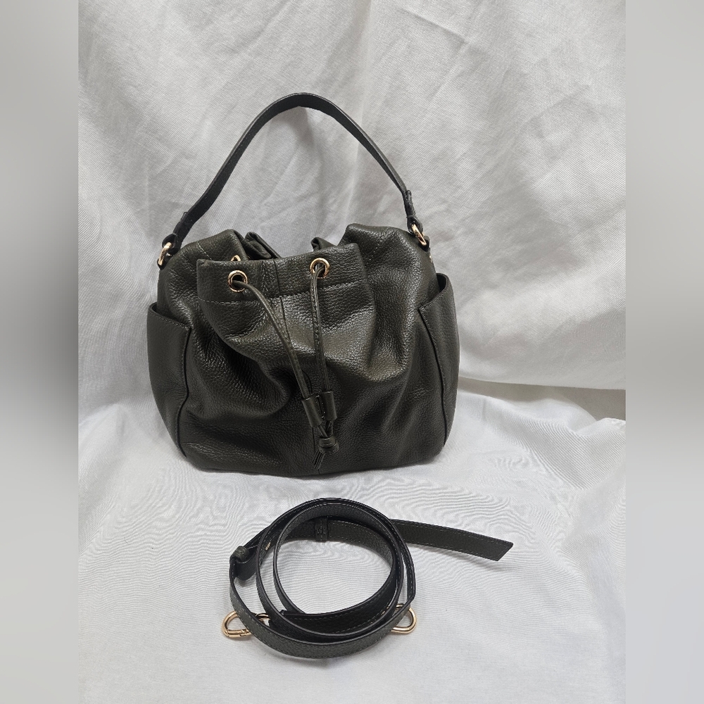 Banana Republic Olive Green Hobo Bag With Crossbody Strap